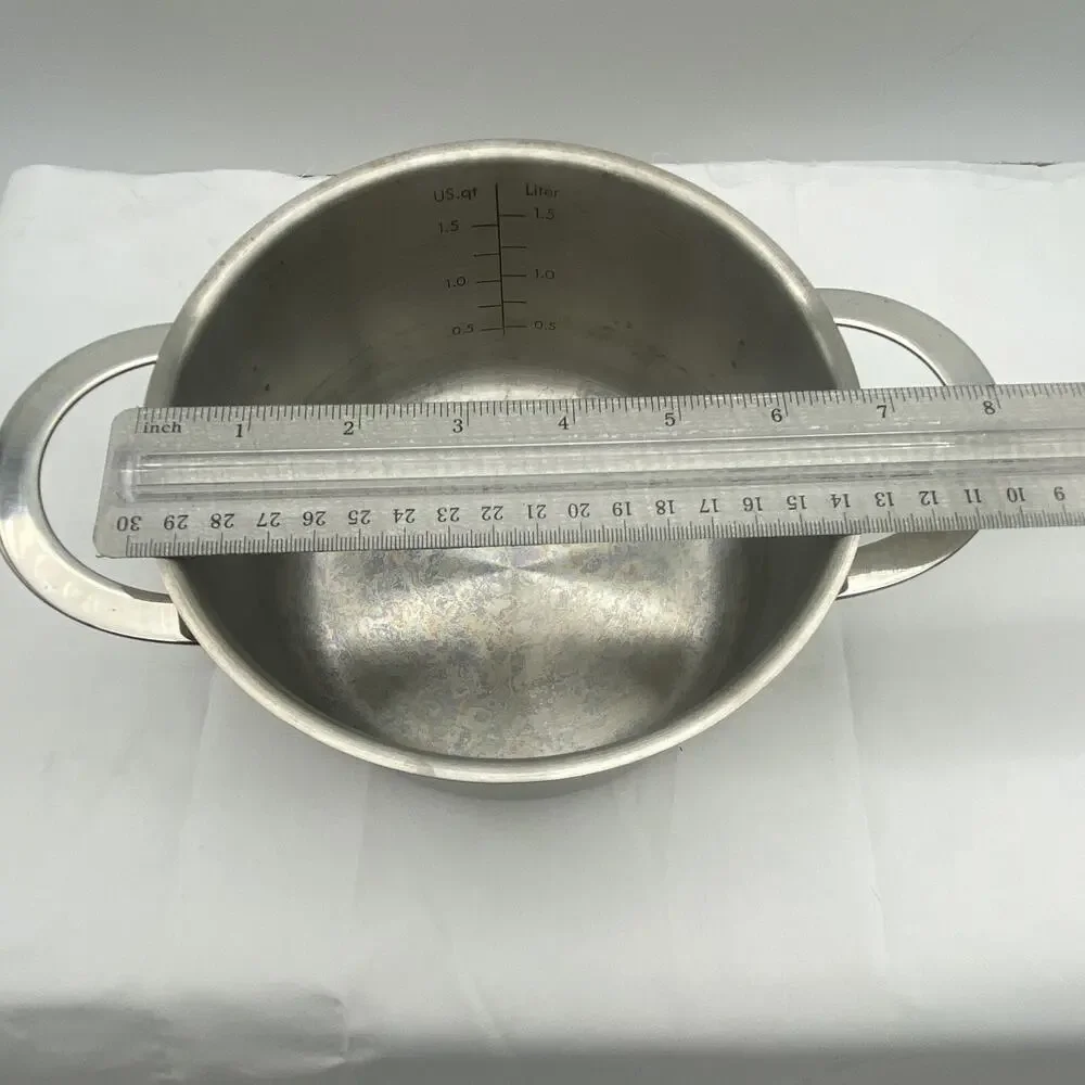 SCHULTE-UFER Stainless Steel 18/10 Silver 1.5 qt / Liter Measuring Pot JH1110